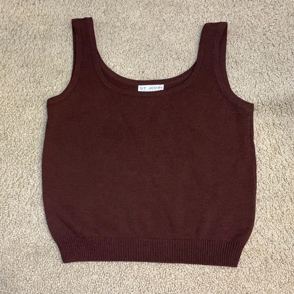 St. John sleeveless knit sweater top. - Picture 3 of 4